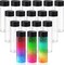 24 Pcs Clear Plastic Bottles Empty Sensory Bottles with Caps (Black Lid)